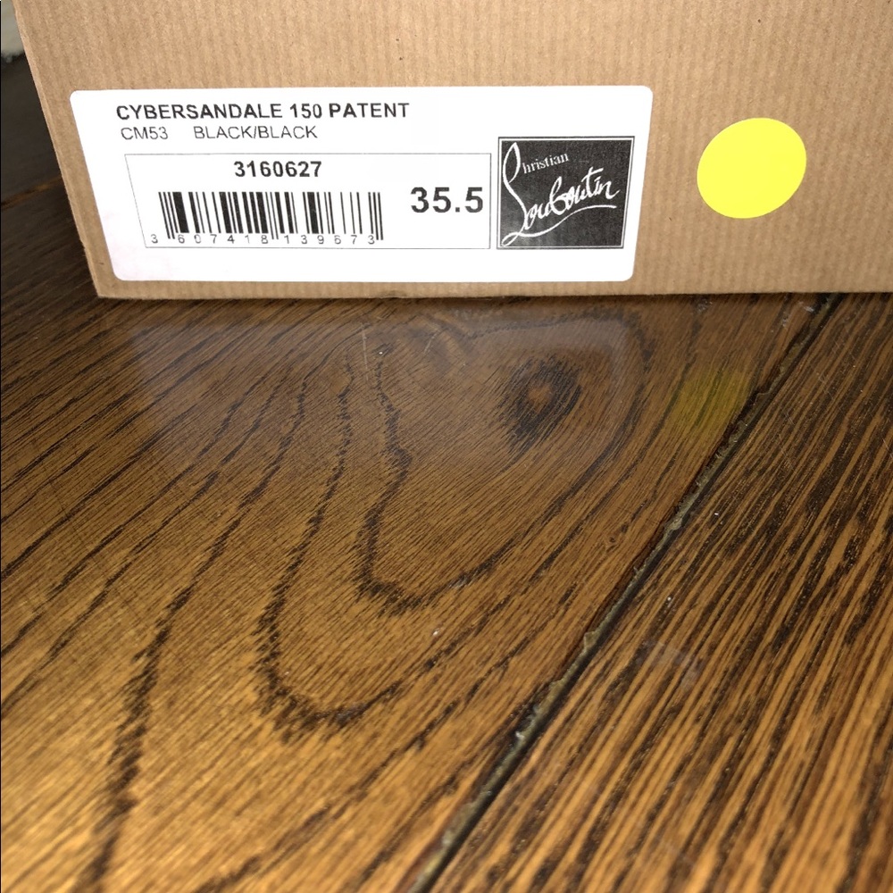 NWT Christian Louboutin CYBERSANDALE PATENT Black - Picture 2 of 8